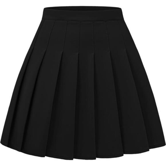 Pleated A Line Mini Skirt School Uniform Cheerleader Skater Skirt XS to 3XL - Picture 1 of 8